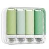 5 packs of toiletries travel bottles, TSA Approval silicone travel containers, leak proof refillable shampoo and conditioner are essential for travel, fitness, business trips, office use(green) view 1