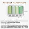 5 packs of toiletries travel bottles, TSA Approval silicone travel containers, leak proof refillable shampoo and conditioner are essential for travel, fitness, business trips, office use(green) view 4