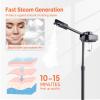 Facial Steamer,Esthetician Steamer,Professional Aromatherapy Humidifier Face Spa Mist Steam,with Hot Ozone Mist and Wheels,for Home Beauty Salon, Personal Skin Care Deep Cleaning (Black) view 3