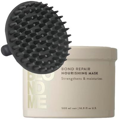 BlondeMe Bond Repair Nourishing Mask 16.9 oz with Shampoo Scalp Massager  Intensive Repair Treatment for Blonde Hair  Strengthens, Hydrates, and Restores Shine