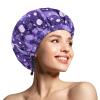 1 PCS Shower Cap, Double Layer & Adjustable Bathing Cap for Shower, Extra Large Reusable Hair Cap for Women, Waterproof Exterior & EVA Lining, Oversized Design for All Hair Lengths/Style view 1