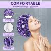 1 PCS Shower Cap, Double Layer & Adjustable Bathing Cap for Shower, Extra Large Reusable Hair Cap for Women, Waterproof Exterior & EVA Lining, Oversized Design for All Hair Lengths/Style view 2