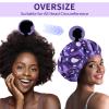 1 PCS Shower Cap, Double Layer & Adjustable Bathing Cap for Shower, Extra Large Reusable Hair Cap for Women, Waterproof Exterior & EVA Lining, Oversized Design for All Hair Lengths/Style view 4