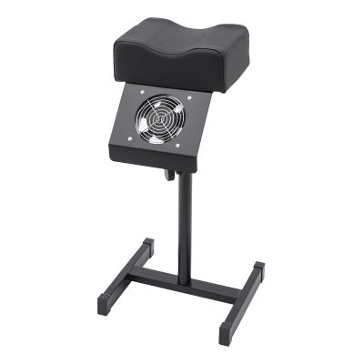 Pedicure Foot Rest, Pedicure Stool with Dust Cleaning Fan, Adjustable Height 18.9-26.77 Inch Nail Salon Stool, 22W Vacuum Footrest for Manicure & Pedicure, Black