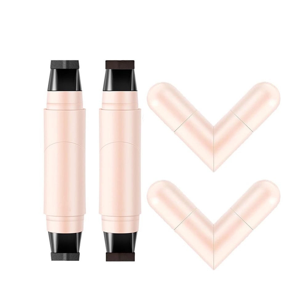 Baorder 2PCS Black and Brown Eyeliner Stamp Set,Double Ended