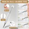 FuGuiHui 7PCS Piercing Ball Grabber Tool Kit for Changing Jewelry,14G - 18G Stainless Steel Flat Back Earrings Applicator & Threadless Insertion Pin Thread Body Piercing for Ear Nose Lip view 3