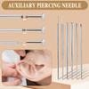 FuGuiHui 7PCS Piercing Ball Grabber Tool Kit for Changing Jewelry,14G - 18G Stainless Steel Flat Back Earrings Applicator & Threadless Insertion Pin Thread Body Piercing for Ear Nose Lip view 4