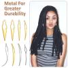 8Pcs Interlocking Tool for Locs Sisterlock Retighten Tool Hair Locking Tools Bent-Hook Shape Loc Needle for Maintaining Dreadlocks Hair Extensions Styling Tools view 4