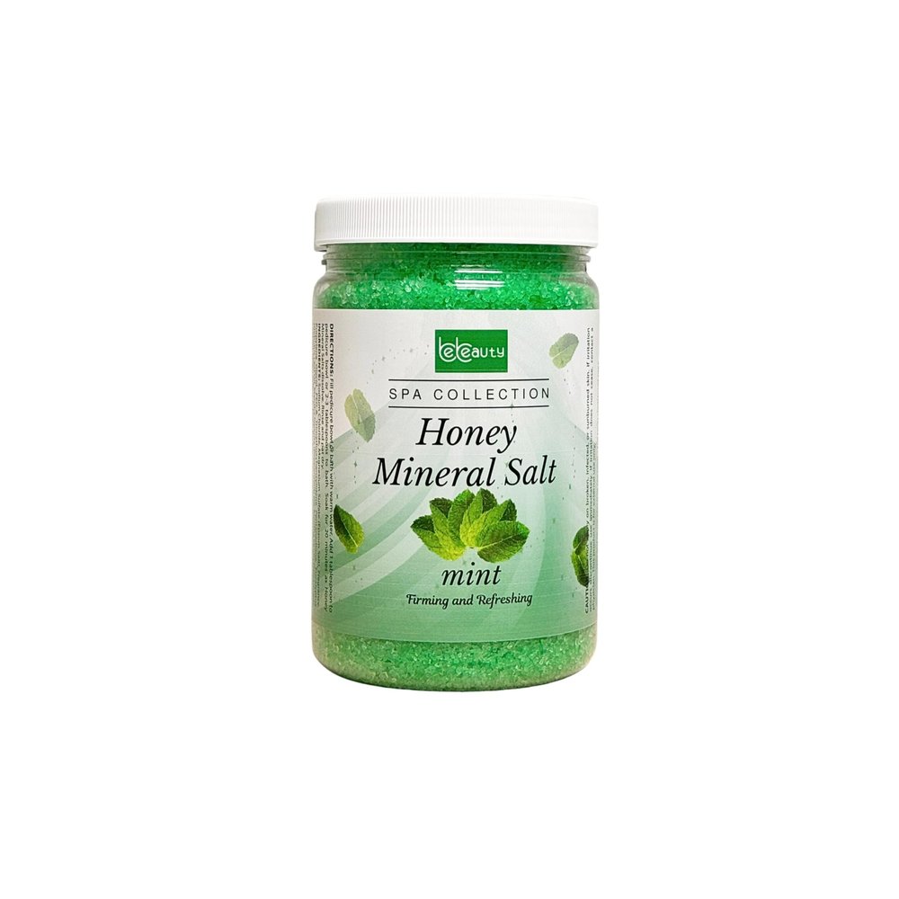 Mint Honey Mineral Salt Nourishing & Revitalizing Formula for Soft, Smooth & Hydrated Skin by BeBeauty 32 oz