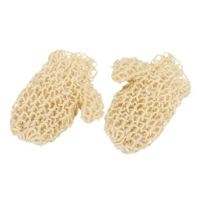 Beatifufu Natural Sisal Exfoliating Bath Mitts for Deep Skin Scrubbing and Dead Skin Removal Handwoven Reusable Body Scrub Gloves for Bathing and Relaxation Lightweight Travel-friendly