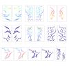 17pcs Anime Movie Temporary Tattoos, Cosplay Tattoo Stickers for Halloween Role Play Costume Props Anime Party Accessories view 1
