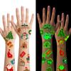 210Pcs Luminous Christmas Temporary Tattoos for Kids, 20Sheets Christmas Glow in The Dark Fake Stocking Stuffers Tattoo Stickers for Kids Boys Girls Gifts Crafts Party Decorations Favors Supplies view 1