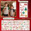 210Pcs Luminous Christmas Temporary Tattoos for Kids, 20Sheets Christmas Glow in The Dark Fake Stocking Stuffers Tattoo Stickers for Kids Boys Girls Gifts Crafts Party Decorations Favors Supplies view 2