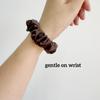 10 Pieces Brown Color Small Scrunchies, Soft Satin Scrunchies for Sleep Hair Ties for Women and Girls Accessories (Brown) view 4