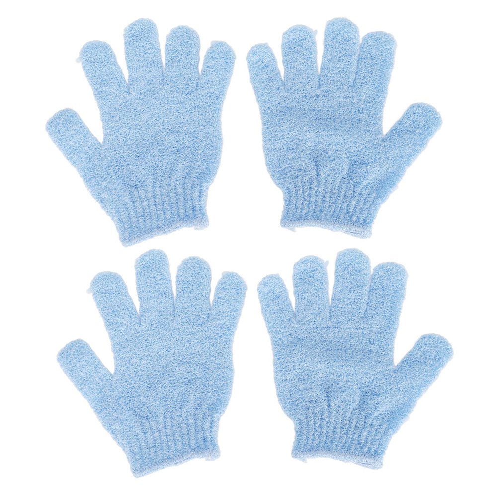 Purokise 2PCS Exfoliating Glove Set Shower Body Scrub Gloves Home Bath Skincare Set Ideal for Spa Treatments Massage and Body Exfoliation Unisex