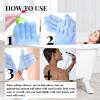 Purokise 2PCS Exfoliating Glove Set Shower Body Scrub Gloves Home Bath Skincare Set Ideal for Spa Treatments Massage and Body Exfoliation Unisex view 2