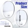 Zelphvt 2 Pcs Compact Magnifying Mirror, 10X & 20X Small Magnified Mirror with Suction Cups 3.4 inches Travel Magnified Makeup Mirrors for Detail Tasks White view 2