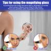 Zelphvt 2 Pcs Compact Magnifying Mirror, 10X & 20X Small Magnified Mirror with Suction Cups 3.4 inches Travel Magnified Makeup Mirrors for Detail Tasks White view 4