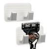Linkidea 2 Pack Wall Mounted Razor Holder, Razor Stand for Shower, Compatible with Gillette Mach 3, Sensor 3, Fusion5 Power, Fusion ProGlide, Harry's 5 Blade (White) view 1