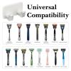 Linkidea 2 Pack Wall Mounted Razor Holder, Razor Stand for Shower, Compatible with Gillette Mach 3, Sensor 3, Fusion5 Power, Fusion ProGlide, Harry's 5 Blade (White) view 2