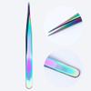 ASWRTYJO Rainbow Eyebrow Nail Tweezers Face Hai Remover Plier Manicure Cosmetic Tools Make Hand Clip(D) view 1