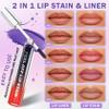 IONSGAKO 5 Colors Lip Stain Peel Off Lip Liner Stain, Matte Finish Peel Off Lip Stain Tint Long-Lasting Waterproof, Transfer-Proof, All-Day LipStain for Women, Vegan & Cruelty-Free view 2