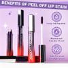 IONSGAKO 5 Colors Lip Stain Peel Off Lip Liner Stain, Matte Finish Peel Off Lip Stain Tint Long-Lasting Waterproof, Transfer-Proof, All-Day LipStain for Women, Vegan & Cruelty-Free view 3