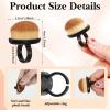 4 Pcs Dust Brush for Nails, Nail Brush Duster Soft Nail Brushes Portable Nails Duster Tools for Manicure and Pedicure,Black and White view 2