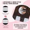Sweetmet Invisible Tape in Hair Extensions Real Human Hair 3rd-Generation Pro3.0#2/6/18 Dark Brown to Dirty Blonde 20pcs 50g 22inch Insert Invisi Edge Tape ins Extensions#2/6/18-22inch view 4