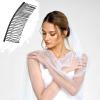 5 Pieces Black Metal Hair Comb Clip, 30 Teeth Wire Twist Hair Comb Large Wide Side Hairs Combs Bridal Wedding Veil Combs for Women Fine Hairstyle Accessories view 4