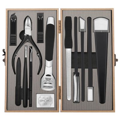 13PCS Pedicure Knife Set, Pedicure Callus Shaver Tools, Professional Foot Scraper, Steel Foot Care for Dead Skin Corn Foot Remover (6.3in) (Four-Piece Set)