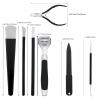 13PCS Pedicure Knife Set, Pedicure Callus Shaver Tools, Professional Foot Scraper, Steel Foot Care for Dead Skin Corn Foot Remover (6.3in) (Four-Piece Set) view 4