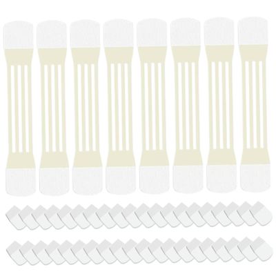 Elastic Neck Lift Tape with 40 Adhesive Pads, 8Pcs Breathable Skin-Friendly Wrinkle Reducing Strips, Invisible Support for Smooth Look