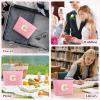 Mxrymvu Preppy Cosmetic Bag Personalized Initial Makeup Bag A-Z Monogrammed Gifts for Women Mom Friends Travelling Toiletry Bags for Christmas Graduation Birthday Gifts Gift Letter G view 4