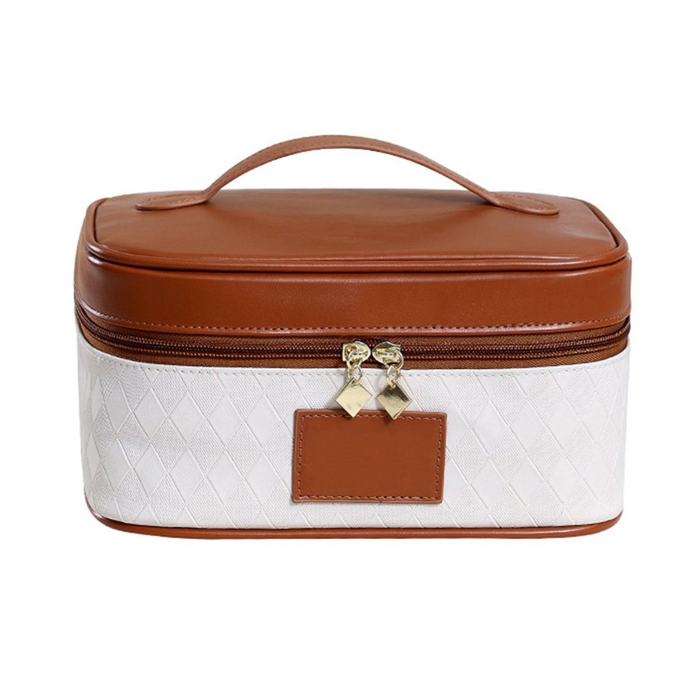 Dam Skerisi Cosmetic Storage, Travel Makeup, Large Capacity PU Cosmetic with, Stylish Portable Toiletry for Skincare and Makeup