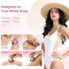 Electric Razors for Women Legs: 5-in-1 Rechargeable Body Shaver, 7D Wet & Dry Body Trimmer, IPX7 Waterproof Lady Hair Remover for Face Underarms Pubic, Matte Pink view 2