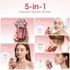 Electric Razors for Women Legs: 5-in-1 Rechargeable Body Shaver, 7D Wet & Dry Body Trimmer, IPX7 Waterproof Lady Hair Remover for Face Underarms Pubic, Matte Pink view 3
