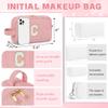 WELIDAY Initial Makeup Bag, Birthday Gift Chenille Patch Cosmetic Bag view 2