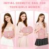 WELIDAY Initial Makeup Bag, Birthday Gift Chenille Patch Cosmetic Bag view 4