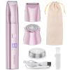 Bikini Trimmer for Women 2 in 1 Electric Razors for Women - Wet and Dry Electric Lady Shaver, Smooth Facial Hair Remover and Body Hair Trimmer for Bikini,Leg, Underarm, Face, Private Area (Rose) view 1