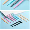 Eyebrow trimmer, stainless steel blade, macro eyebrow scraper view 3