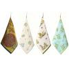 Kitchen Towels Cotton face Towels Reusable Bathroom Hand Towels with Hanging Loops Thin washcloths Quick Dry Towels Set Soft washcloths for face Double-Faced Jacquard 4ply cotton gauze,4PC,13.4"x15.7" view 1