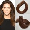 Fenicy Weft Real Human Hair Extensions Color 6 Chocolate Brown Sew in Double Wefts Weaves Premium Remy Silky Straight Hair Walnut Brown 22inch 100g view 1