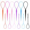 12 PCS Topsy Tail Hair Tool Set Ponytail Pull Through Tools Hair Loop Styling Tools in Large and Small French Braiding Hairs Tool for Women 6 Colors view 1