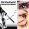 2 Stick Mascara Black,Iron Wand Waterproof With Metal Brush,3D Curling Tubing Mascara,Natural Volume and Length,Quick-Drying and Smudge-Proof view 4