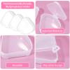 10 Pcs Triangle Powder Puffs Holder Cases Clear Makeup Sponge Protective Container Portable Beauty Holder Reusable Dust Proof Cosmetic Puff Box Multifunctional Cosmetic Storage Case for Travel view 3