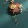 EWUROI Peony hairpin headwear ancient costume enamel handmade view 4