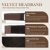 HappClan 2 Pack Velvet Wig Grip Band with 4 Caps, Adjustable No Slip Headband for Keeping Hairpieces in Place, Soft Breathable Hook and Loop Strap for Beginners (Dark Brown) view 4