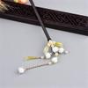 EWUROI Glass Flower Ancient Hairpin Female Hair Wooden Cheongsam Ornaments view 4