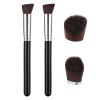 2 Pcs Concealer Brush Beauty Brushes Under Eye Triangle Small Nose Contour Foundation Makeup Brush Angled Under Eye Brightening Brushes for Cream Face Contour Blending (Black) view 1